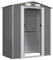 Festnight Cobertizo de Jardín Exterior Caseta de Jardín 192 x 108 x 223 cm Caseta de Jardín Metálica para Almacenamiento de Herramientas con 2 Puertas Correderas y 4 Ventanas para Terraza Gris Claro