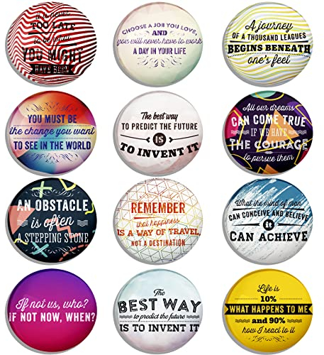 Berkin Arts 12pcs Cute Round Crystal Glass Strong Magnetic Refrigerator Magnet Fridge Sticker Chocolate Candy Bar Packaging