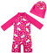 upandfast Costume da Bagno per Bambini con Protezione Solare a Maniche Lunghe ad Asciugatura Rapida(24-36 Mesi,Rosa)