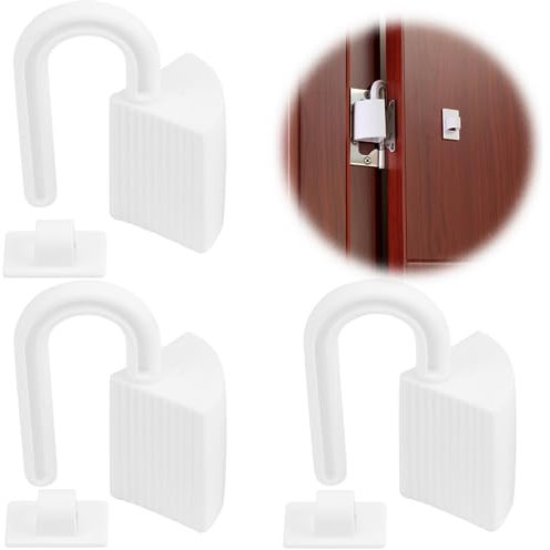 3 Pack Door Stops for Hanging Hinges Kids Hanging Finger Pinch Guard Door Stopper Plastic Hanging Lock/Baby Kids Safety Anti-Pinching Hand Cabinet Door Stopper