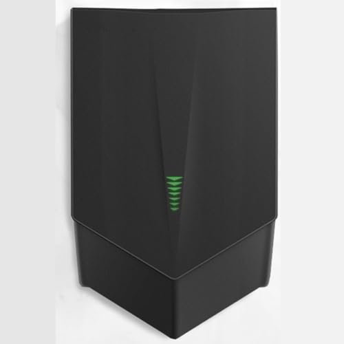 Asciugamani Elettrico da Bagno 1400W, Asciugamani per WC Commerciale, Induzione Automatica, Asciugatura Rapida in 6-10 S, Dispositivo Asciugamani Elettrico a Parete per WC,Nero
