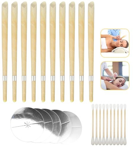 25pcs Ear Wax Removal Candle, Ear Candles for Wax Removal, Ear Candle Kit, Ear Candles, Ear Cleaning Candles Earwax Remover Tool with Cotton Swab, Earwax Removal Candling for Ear Cleaning