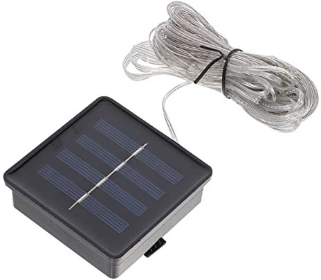 VANZACK Solar Patio Umbrella String Lights Outdoor Led Parasol Light Strip for Garden Decoration for Evening Bbqs and Gatherings Warm White Ambiance