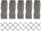 Massives Kaminholz Rankgitter Zäune 5er Set Paneele Grau 180x30cm Outdoor Garten Sichtschutz Deko