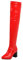Klarmar Donna Block Stivali Vernice Moda Stivali Sopra Il Ginocchio Punta Rotonda Festa Sposa Stivali Alti Tacco Alto Zip Rosso Numero 34 EU/22CM