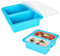 Silicone Freezer Tray with Lid - 2-Cup Silicone Freezing Tray Ice Cube Freezer Moulds Soup Freezer Container for Freezing Soup Sauce Ice Food Storage