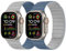Tasikar Banda Magnética Doble Cara Compatible con Apple Watch 49mm 46mm 45mm 44mm 42mm, Correa Deportiva de Silicona Suave para iWatch Ultra SE serie 10 9 8 7 6 5 4 3, Gris neblinoso-Azul