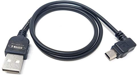System-S Mini USB Kabel 50cm 90 Grad rechts gewinkelt Winkelstecker