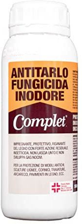 SIGILL, Complet, Antitarlo Fungicida Inodore, Disinfestante Protettivo contro i Tarli e i Funghi del Legno, Certificato come Presidio Medico, 100% Made in Italy, Flacone 500 ml