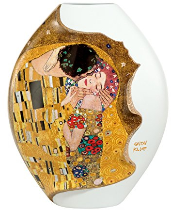 Goebel - Vase Der Kuss - Gustav Klimt - Porzellan mit Echtgold - Höhe 30 cm