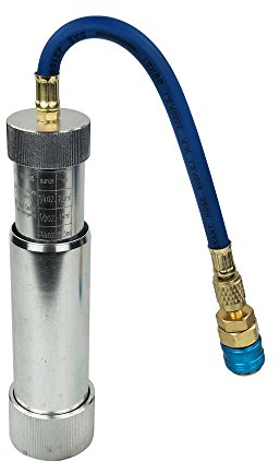 Wisepick A/C AC Oil and Dye Injector with R-134a Snap Quick Coupler 1/4 SAE Hand Turn