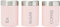 Premier Housewares 507460 Liberty Tea/Coffee/Sugar Canisters, Light Pink, Set of 3, 10 x 10 x 13 cm