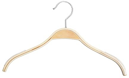 Aigentlich Schichtholzbügel Kleiderbügel, 25er Set, 38cm | Holzbügel Garderobenbügel Bügel Garderobe Ladeneinrichtung, drehbarer Haken, mit gummierten rutschfesten Schultern
