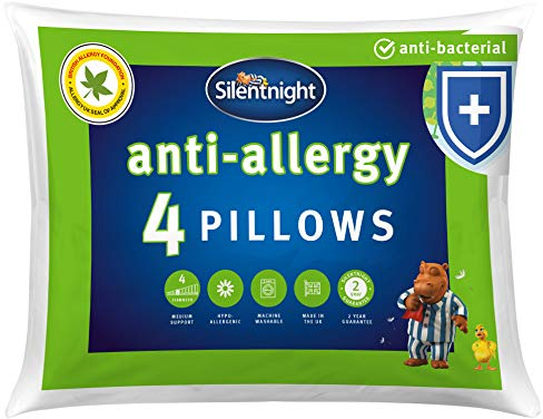 Silentnight Oreiller Anti-Allergique - 4 Unité (Lot de 1)