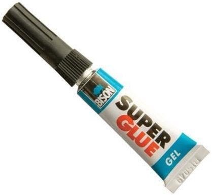 2 X Bison Super Glue Gel - 3g tube - ideal for snooker, pool, billiard cue retipping by Bison