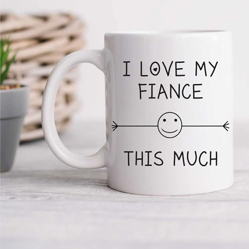 60 Second Makeover Limited I Love My Fiance This Much Mug Engagement Valentines Birthday Gift Christmas Novelty Humour Funny