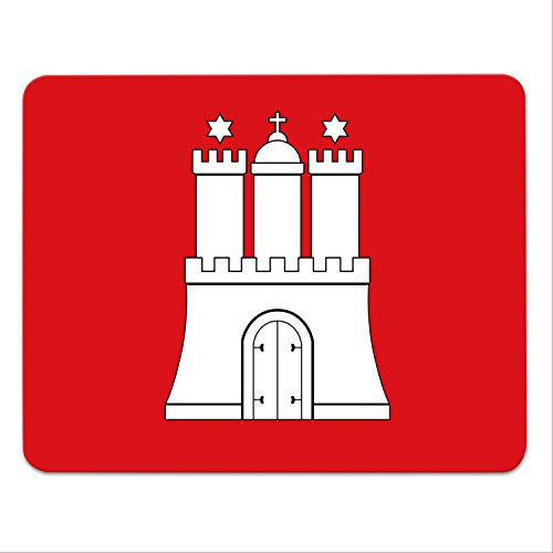 Addies Mousepad Hamburg - schönes Mauspad Motiv in edler Geschenk-Verpackung mit Kautschuk Untermaterial, 240x190mm - Bundesländer
