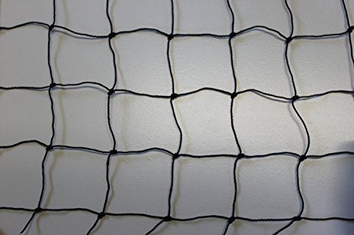 PieloBa Volierennetz Breite 10 m Länge wählbar Tiergehege Hühnerauslauf schwarz Masche 5 cm - Stärke: 1,2 mm
