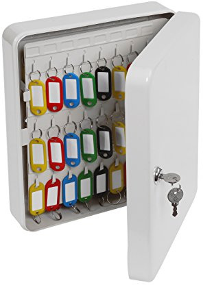 Phoenix Safe Company Metal Safe Company 93 Hook Key Box with Lock - White