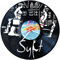 GRAVURZEILE Schallplattenuhr - Skyline Sylt - Wanduhr aus gegossenem Vinyl mit Stadt Skyline 30 cm - Upcycling Design-Uhr Wand-Deko Vintage-Uhr Wand-Dekoration Retro-Uhr - Made in Germany