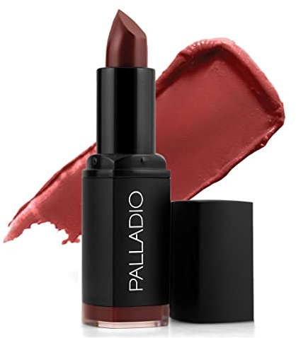Palladio Herbal Matte Lipstick, cremiger und vollständig deckender langanhaltender matter Lippenstift, Refined Chianti