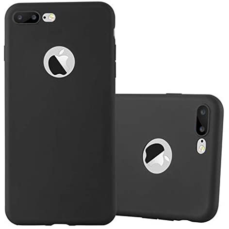 cadorabo Coque pour Apple iPhone 8 Plus / 7 Plus / 7S Plus en Candy Noir - Housse Protection Souple en Silicone TPU avec Anti-Choc et Anti-Rayures - Ultra Slim Fin Gel Case Cover Bumper