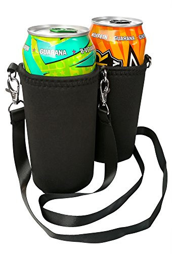 Eff Em Concept BeerHolder - 2er Set Dosenhalter für Den Hals, Dosenhalterung inkl. Halstrageband, Glashalter, Flaschenhalter (Lanyard) (2 Stück 0,5l)