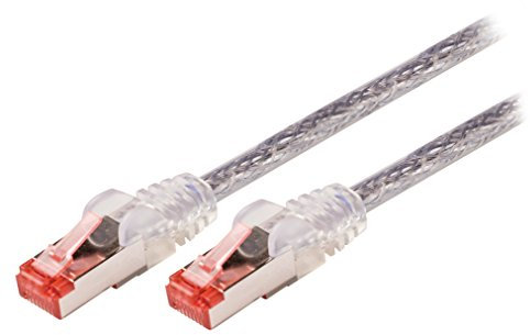 Invero® High-Speed Cat 6 Ethernet RJ45 (8P8C) Male - RJ45 (8P8C) Male Network S/FTP LAN Cable PC Router Patch Snagless Lead 100% Copper, Supports 1000 Mbps - 7.5m Clear