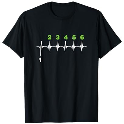 Motorcycle Gear Shift Heartbeat Motorist Motocross T-Shirt