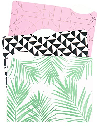 U Brands 3 Tab Files Folders, Modern + Pretty, 24 Count
