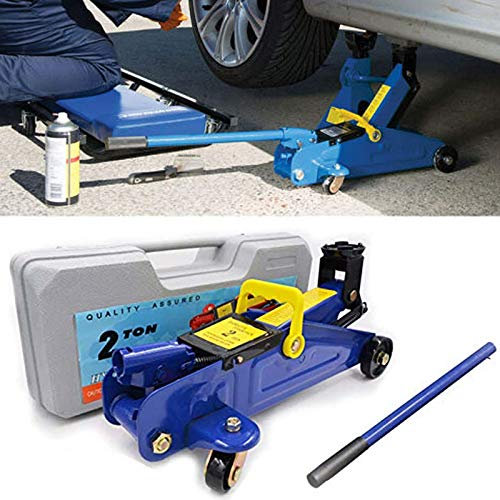 ZanGe Trolley Jack Hydraulic Low Profile Heavy Duty Hydraulic Lifting Floor Jack 2000kg Capacity for Car Van Garage with Carry Case for Tire Change & Replacement