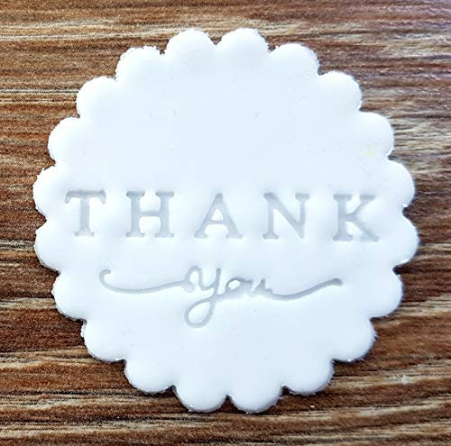 Thank You Fondant Embosser or Cookie Stamp Icing Frosting