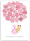 Pandawal Babyparty Deko Mädchen Gästebuch Alternative Baby Shower Set Hase (Rosa) Gastgeschenk Taufe Pullerparty Erinnerungsstück/Andenken beschreibbar/Fingerabdruck