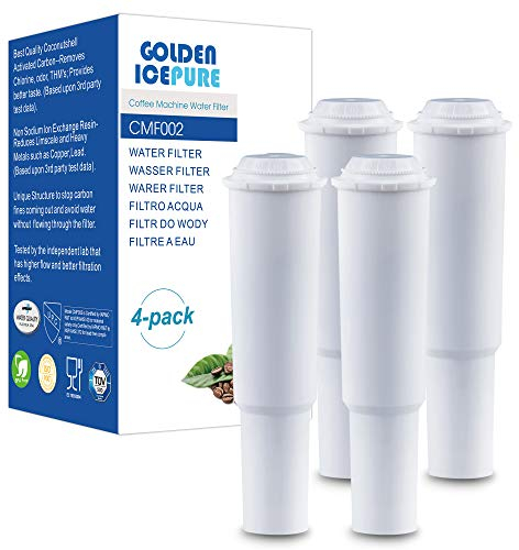 GOLDEN ICEPURE Kaffeefilter Kompatibel mit Jura White 60209 68739 62911, einschließlich verschiedener Modelle von Nespresso 4 Stück (Rechnung verfügbar)