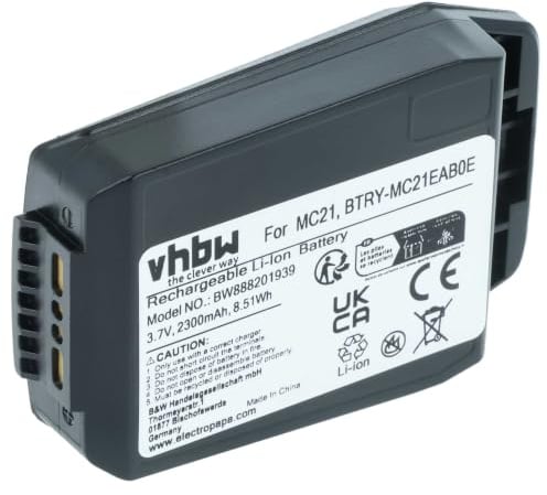 vhbw Akku kompatibel mit Motorola MC21 | MC2180, MC2100 Handheld Computer Scanner (2300 mAh, 3,7 V, Li-Ion)