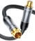 VANAUX Subwoofer Extension Cable,Male to Female Coaxial Cable,RCA Digital Audio Cord Gold-Plated with Braided Jacket for Home Theater,TV,Amplifier, Speaker(16.5ft/5m)