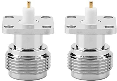 N-Typ-Flansch-Buchse, 2 Stück Kupfer N-KFD-5 N-Buchse HF-Koaxialsteckverbinder mit Flansch 17,5 * 17,5