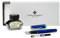 Diplomat Excellence A2 Skyline Blau, Füllfederhalter mit Schreibtinte und Konverter, Füller mit Edelstahlfeder Stärke M, Füllhalter-Set