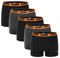 KTM by Freegun Boxershorts für Herren Unterwäsche Pant Men´s Boxer 5 er Pack, Farbe:Dark Grey/Black, Bekleidungsgröße:M
