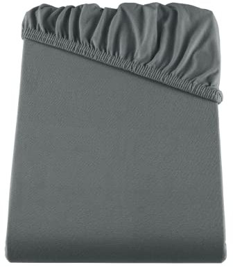 BaSaTex 2er Pack Jersey Kinder Spannbettlaken 60x120-70x140 cm | Spannbetttuch für Babybett Kinderbett | Farbe: Anthrazit Grau
