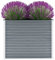 FIRBNUS Pot de Fleurs Extérieur 100x40x77 cm Boîte à Fleurs Profonde et Large Lit Surélevé de Balcon Métal Jardinière Jardin Facile à Assembler Lit de Plantation en Acier Galvanisé Gris