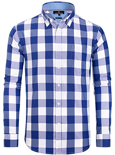 Alimens & Gentle Ac01jk-02 Chemise à Bouton Bas Homme | travail de bureau, affaires, loisirs, mariage, événement formel, entretien, boutons de manchette, doux, respirant