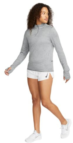 Nike FB4316-084 W NK Swift ELMNT DF UV HZ Top Sweatshirt Mujer Smoke Grey/LT Smoke Grey/Reflective Tamaño XL