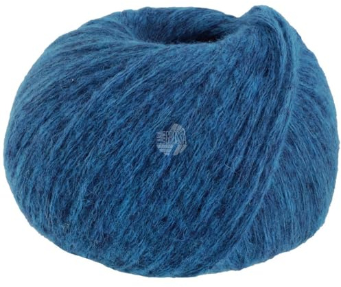 LANA GROSSA Spuma | Zartes Schlauchgarn mit hohem Naturfaseranteil | Handstrickgarn aus 80% Schurwolle (Merino Fein) & 20% Polyamid | 50g Wolle zum Stricken & Häkeln | 110m Garn FB13