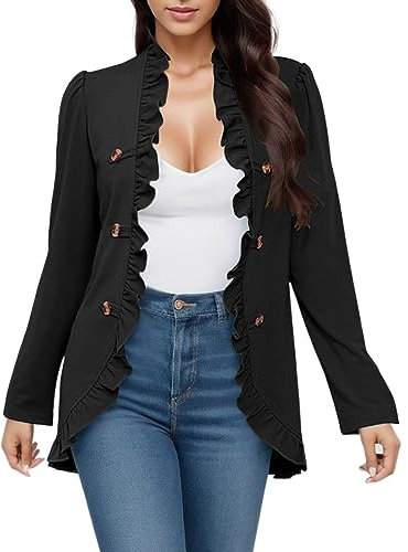 LAOSU Tailleurs Femme Chic Et Elegant Blazer,Blazer Lila,Blazer Long Noir Femme,Blazer Jacquard,Blazer Original,Blazer Bleu Marine Femme,Blazer Cuir Noir