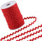 GORGECRAFT 50m X 5mm RIC-Rac-Besatzband Rote Welle Biegefransenbesatz Gewebtes Geflochtenes Gurtband Stoffkante Stoffspitze Für Heimwerker Nähen Basteln Hochzeit Kleid Kleidung Verzierung Dekoration