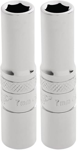 Draper 32661 1/4 Inch Square Drive Hi-Torq 6 Point Metric Deep Socket, 7mm (Pack of 2)