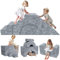 MeMoreCool Schaumstoff-Klettercouch für Kleinkinder, modulares Kindersofa mit Rutsche und Treppe, umwandelbare Babycouch für Spielzimmer, Sektionsmöbel zum Krabbeln, Klettern und Spielen für Kinder