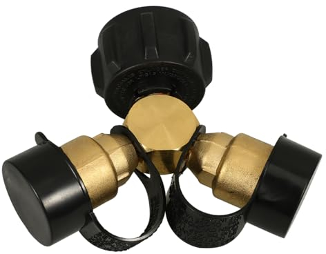 BUTIFULSIC Propan-Adapter gasflasche Adapter gasflaschen Adapter gasflaschenadapter Splitter für Propangastanks T-Stück für Propantank aufblasbar Verflüssigtes Fossil Suite Verbinder Messing