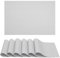 Myir JUN Tischsets Abwaschbar 6er Set,Gewebte Platzdeckchen rutschfest Abgrifffeste Hitzebeständig,Vinyl Platzsets Abwaschbar für küche Speisetisch Hotel, Platz-Matten 30x43.5cm (Weißer Rauch